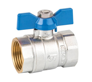 Light ball valve (blue butterfly handle)
